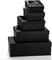 5 Pack Black Nested Gift Boxes with Lids – Luxury Pre-Assembled Boxes with Ribbons & Labels for Valentine's Day, Birthdays, Weddings, Mother's Day (13.7"–5.1")